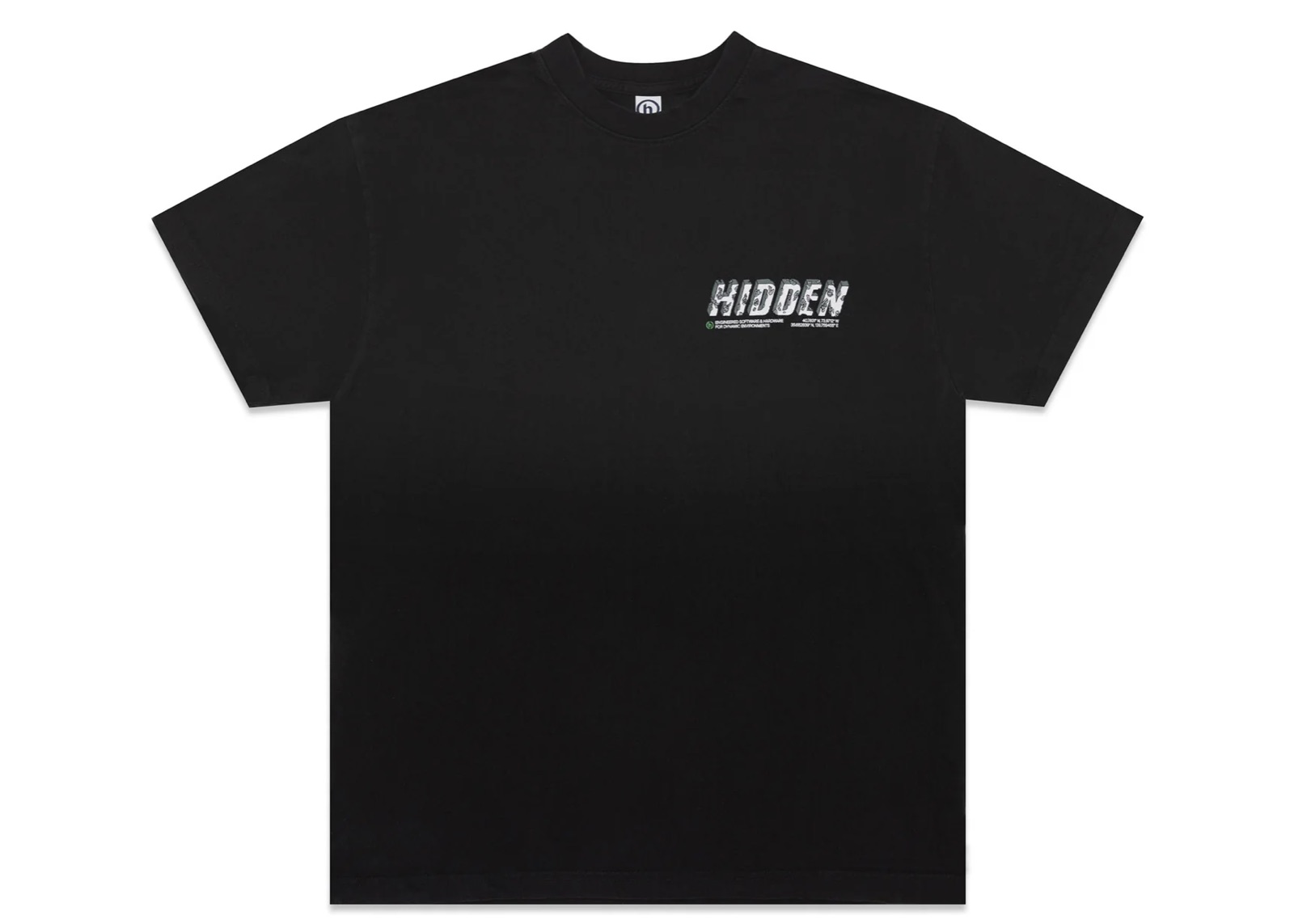 slide 2 - Hidden × Daniel Arsham Black Eroded Tee